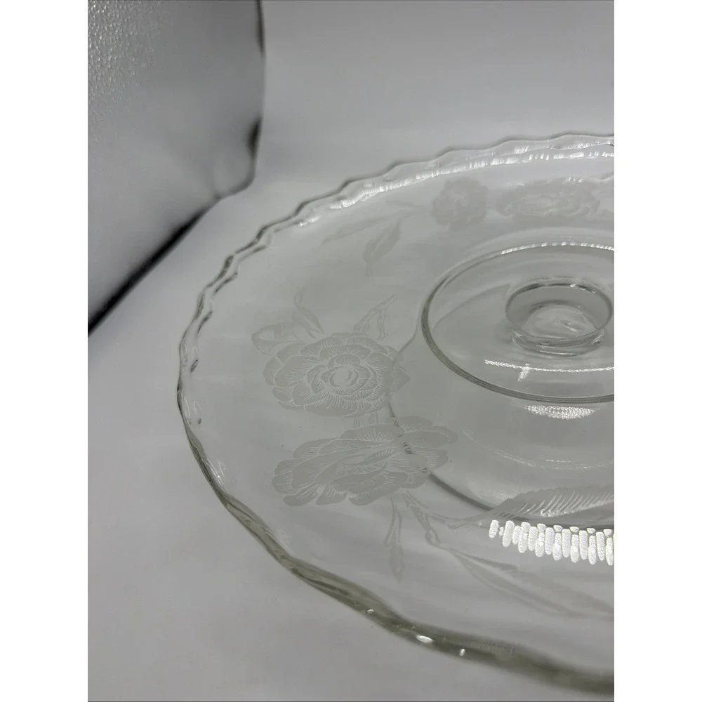 Fostoria Camellia Etched Rose Pattern‎ 12 1/8